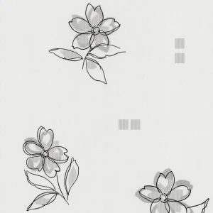 Fleur noir et argent - 51212209