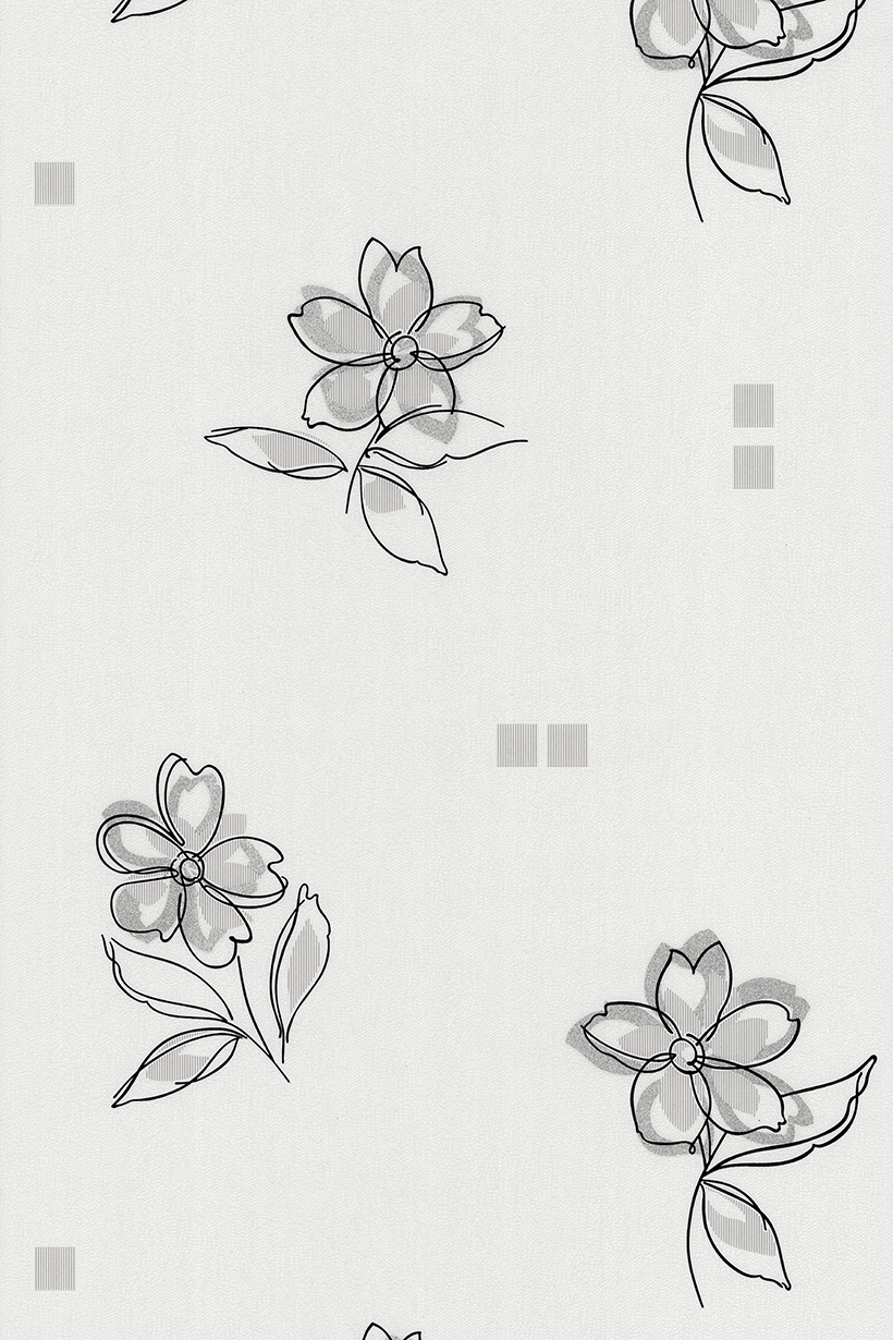 Fleur noir et argent - 51212209